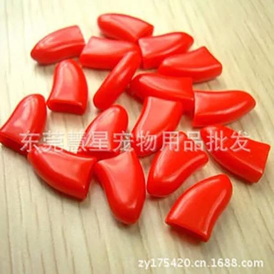 Hot sale 20Pcs/Lot Colorful Soft Rubber Pet Dog Cats Kitten Paw Claws Control Nail Caps Cover Size XS-XXL With Adhesive Glue