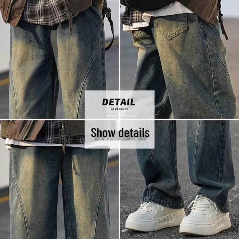 Baleno Men's S&K Series Loose Fit Straight-Leg Jeans