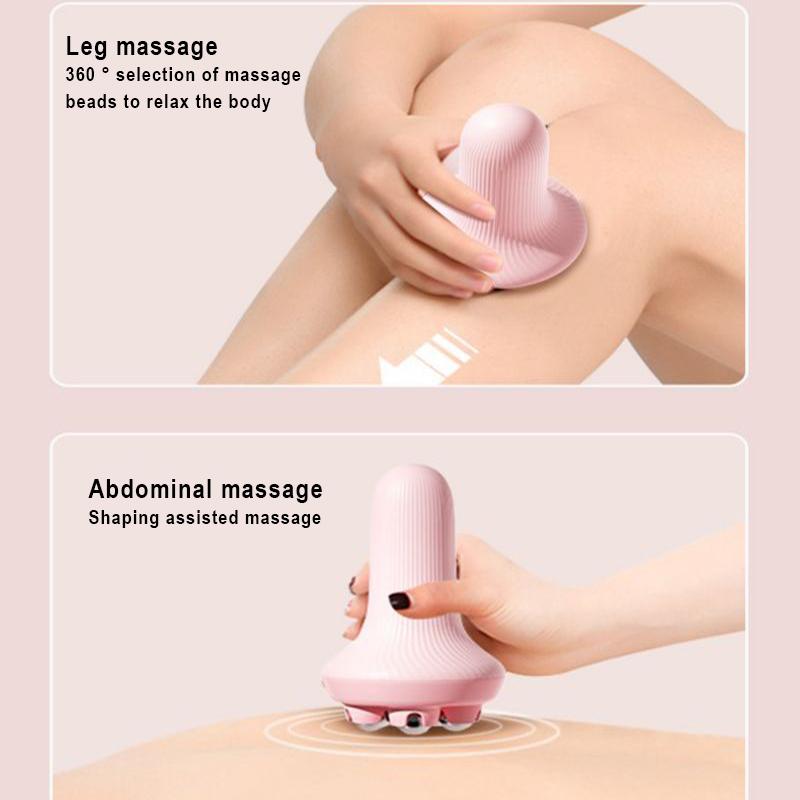Rollenmassage Handheld Stahlkugel-Massagegerät mit 360 Grad drehbarem Rollmassage-Stick für Oberschenkel-, Schulter- und Rückenmassage