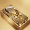 Golden Eagle Wings Glass Phone Case Suitable for Samsung Galaxy S26 S25 S24 S23 S22 S20 FE/Ultra/Plus Four Corner Anti Drop Case