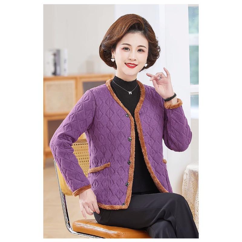 New Winter Plus Velvet Thickened Cotton Jacket for Women's Develvet Thermal Inner Outer Wear
