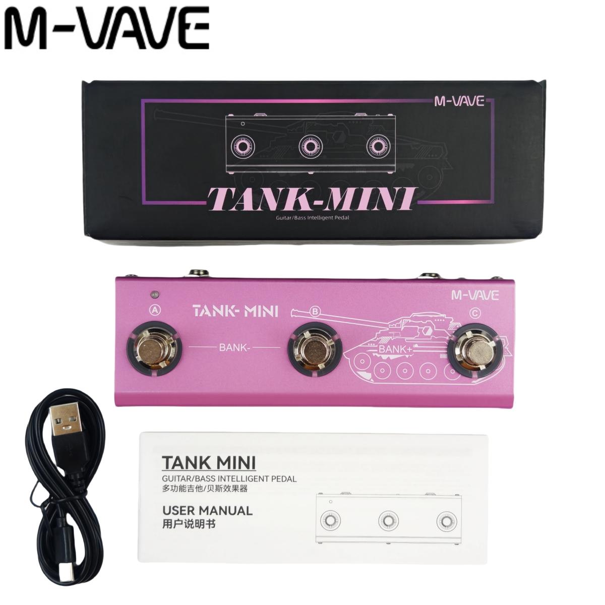 

M-VAVE Tank-B/G/MINI Bass Multi-FX Pedal | 36 Presets w/9 Preamp & 8 IR Slots | 3 Mod/Dly/Rvb FX Chains | Type-C Rechargeable