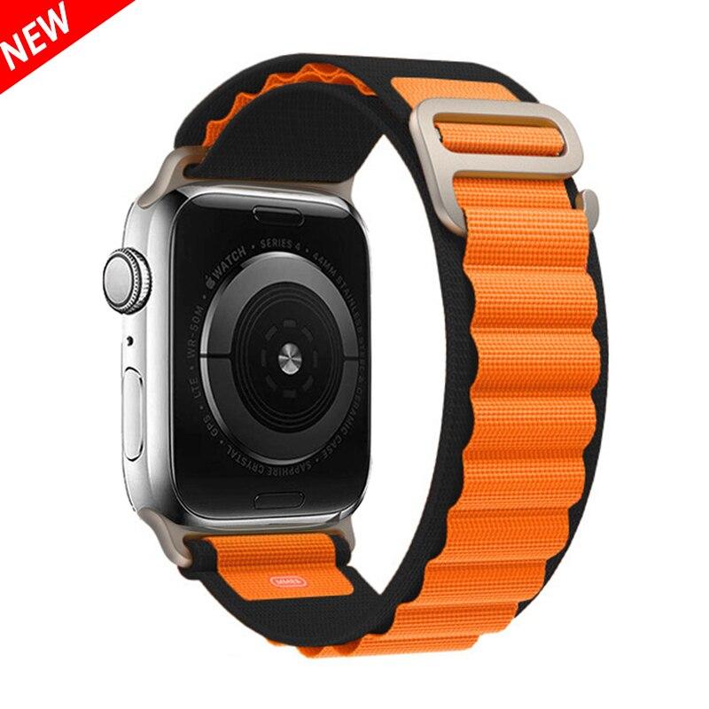 For Apple Watch Band Alpine Loop Strap Ultra2 49mm 44mm 40mm 45mm 41mm 42mm 38mm Nylon Bracelet iWatch 9 7 6 5 4 Se 8 Band