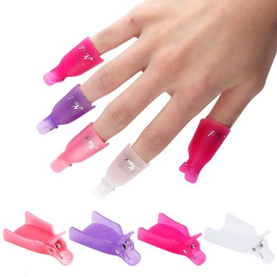 10 pezzi di plastica per unghie artistiche Soaker Off Caps Clip UV Gel Polish Remover Wrap Tool Nail Art Tips Strumenti per le dita Nail Polish Remover