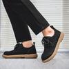 Men’s Retro Short Boots Shoes Fashion Casual Driving Shoes Black Brown Wide Head Shoes Plus Size