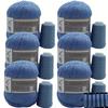 6 Pcs Cashmere Blend Yarn Worsted Weight Bundle for Coats Machine Washable Ultra Soft Knitting Crochet Yarn DIY Crafts
