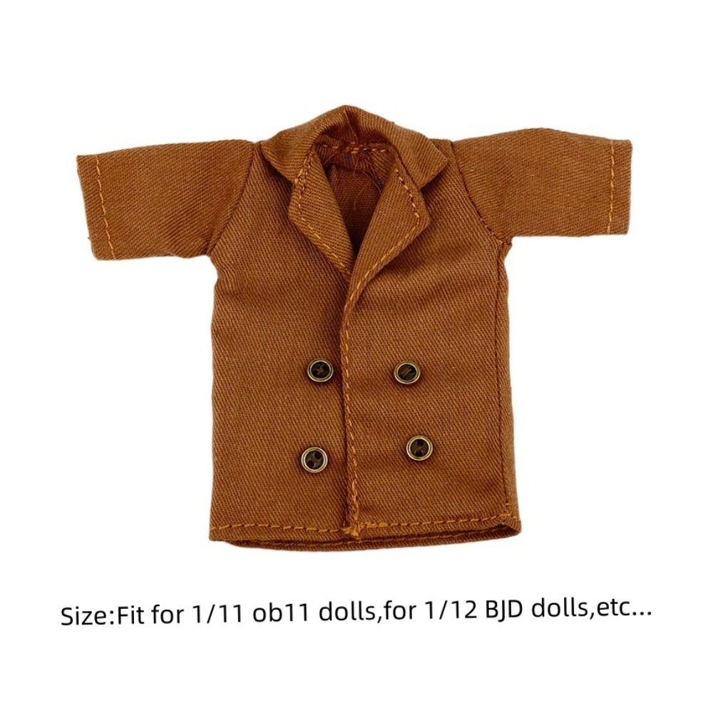 Long Coat OB11 Windbreaker Coat Warm Clothing Doll Clothes DIY Toy Doll Coat Jackets Kids Gift