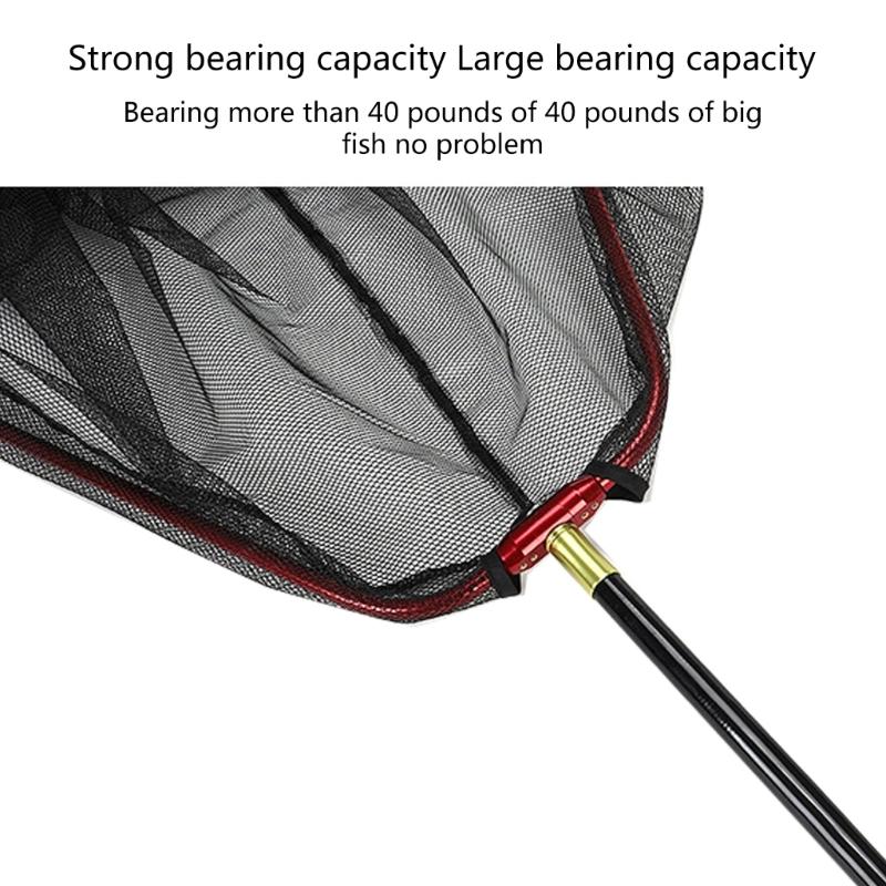Foldable Fish Landing Net Head Replacement Triangular Fish Catching Net