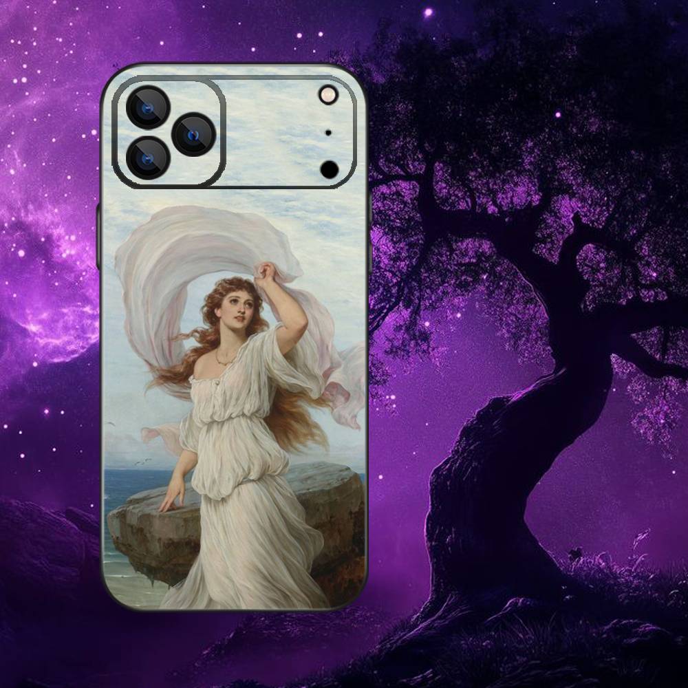 

Girl Art V-Vermeer Painting Phone Case For iPhone 17,16,15,14,13,12,11,Pro,Max,Plus,E,SE4,Air,Mini Black Soft Funda iPhone16plus