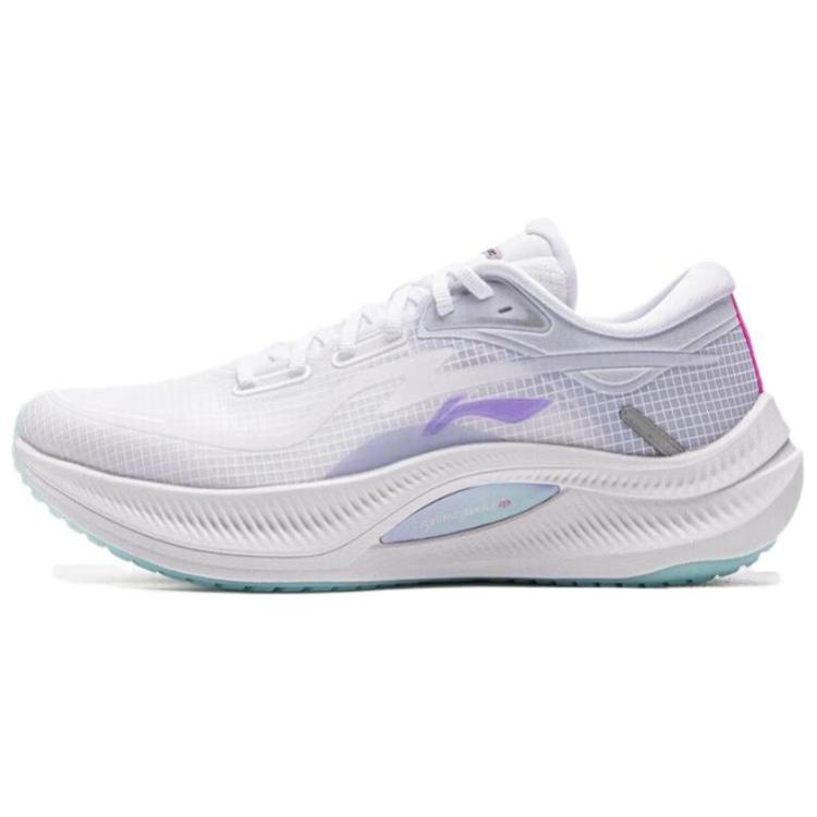 New LiNing Yueying 4 Non slip Lightweight Low Top Casual Running Shoes Women's White Purple ARHV004-8