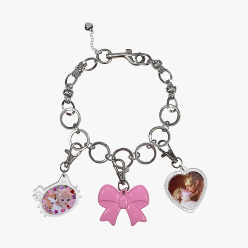 

HURJABOYACC Ribbon frame necklace silver