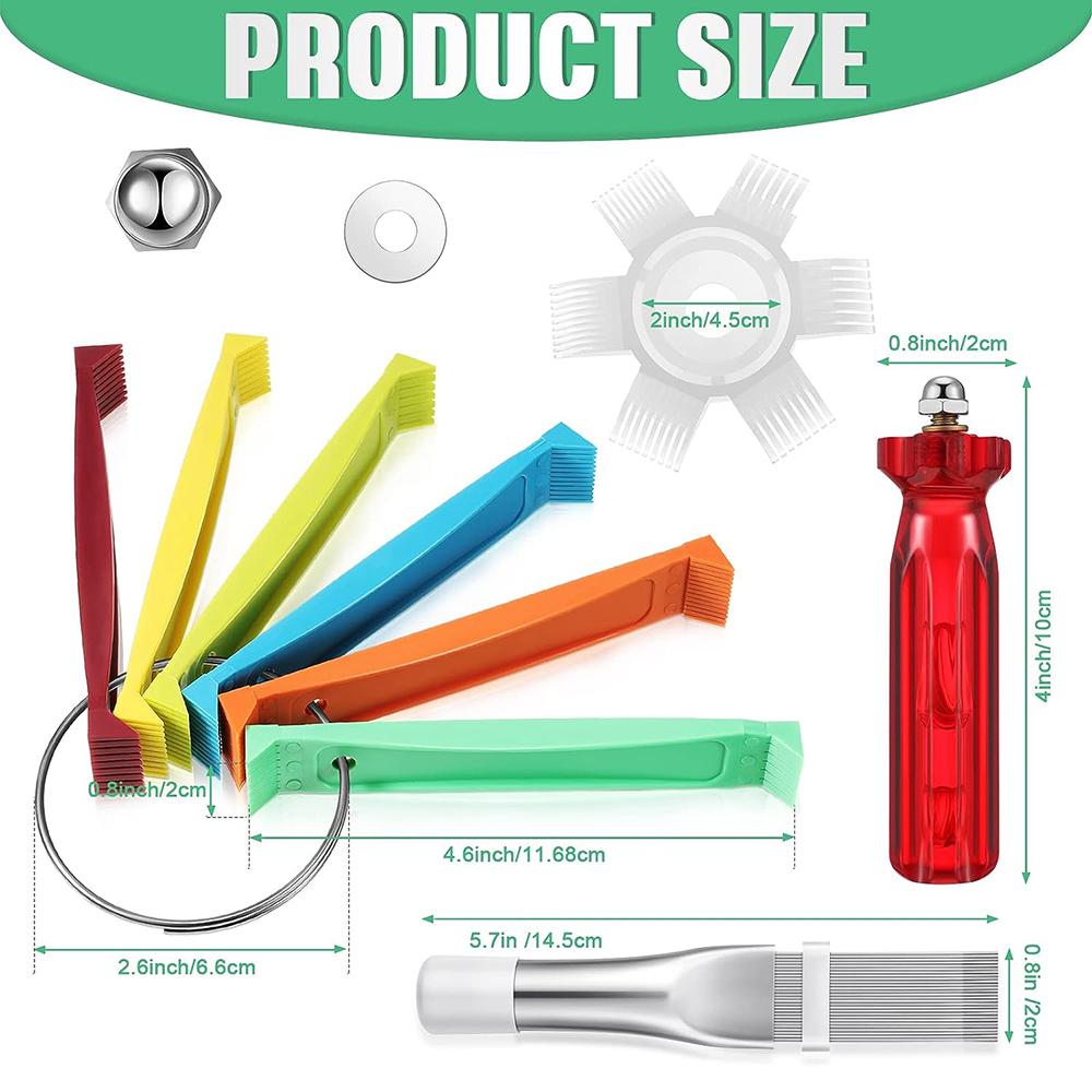 Air Conditioner Condenser Fin Comb Set Brush Repair Tool For Condenser Coil