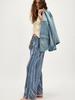 Striped Wide Leg Pants Women Spring/Autumn Casual Loose High Waist Slimming Trousers for Women