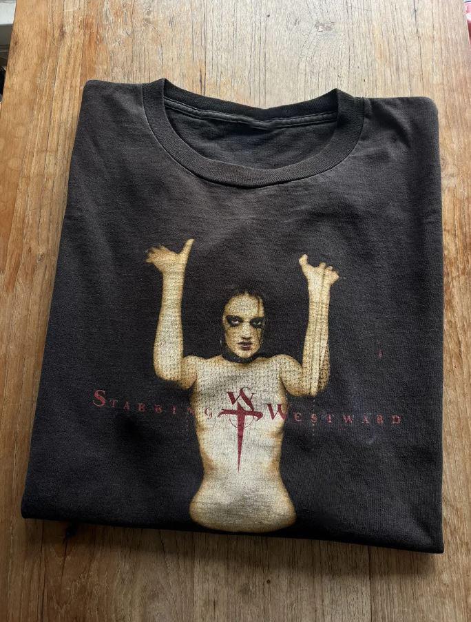 STABBING WESTWARD Album Short Sleeve Cotton Shirt Black All Size MC1214 Unisex T-Shirt M