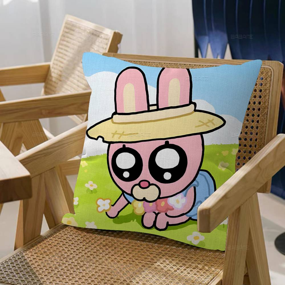 Anime SiamLIPu Pillow Covers Cartoon Sofa Decorative Home Double-sided Printing Short Plush Cute Cushion Cover