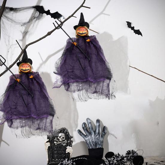 Spooky Halloween Plush Dolls Spooky Pumpkin Design Create Atmosphere Realistic Doll for Haunted Houses Parties