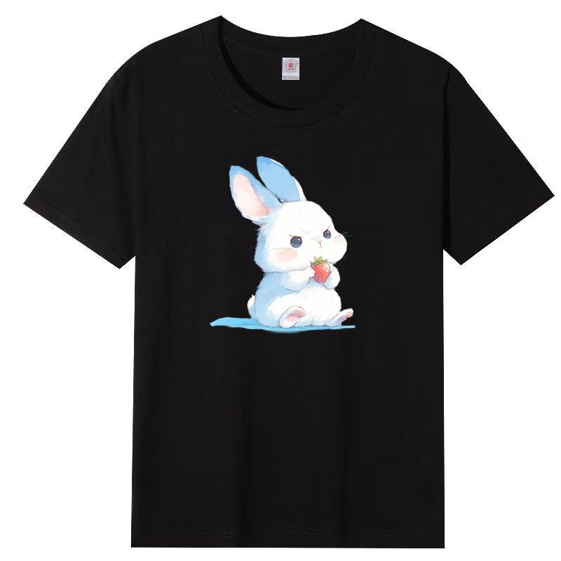 Summer New Short-sleeved T-shirt Female Cotton Loose Korean Ins Women's Cartoon Printing Half-sleeved Blouse