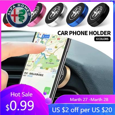 For Alfa Romeo Magnetic Car Phone Holder Car Mount Dashboard Magnetic Wall Holder for Alfa Romeo Giulia Giulietta Stelvio Mito S