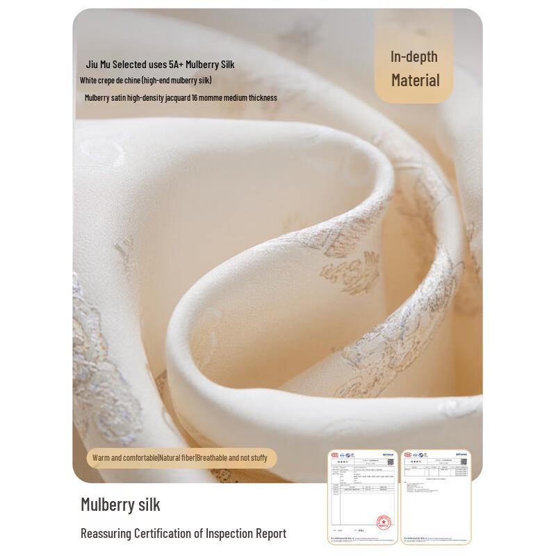 JIUMU Women's Mulberry Silk Square Scarf