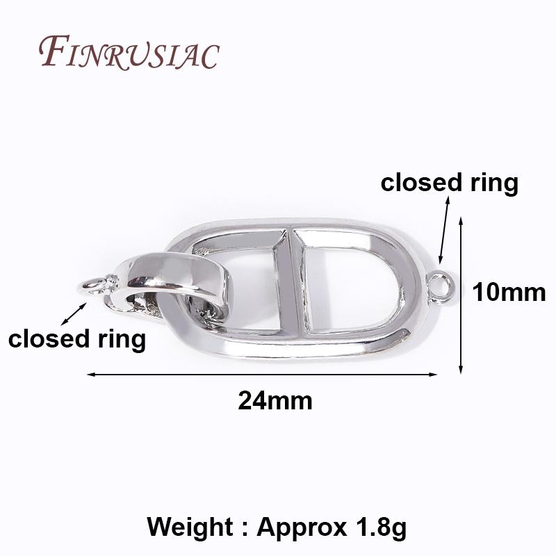

18K Gold Plated Jewelry Connect Clasps Fashion Pig Snout Bracelet Clasps DIY Jewelry Making Supplies Pearl Necklace Accessories 1 Piece