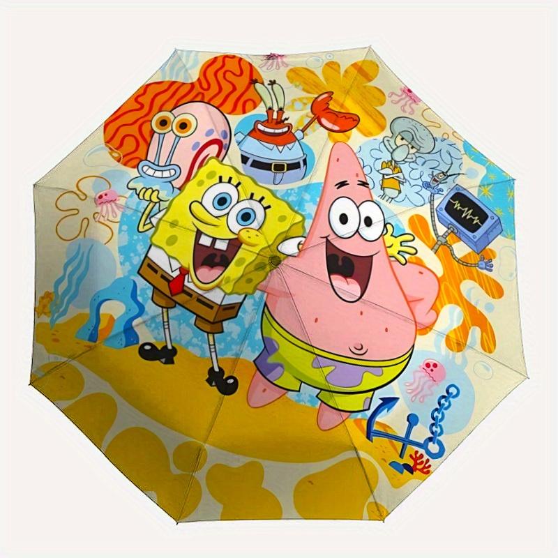 

1pc SpongeBob, Patrick Automatic Folding Umbrella, Portable Design with 8 Ribs, Casual Outdoor Accessory HolidayBirthday Gifts yy250814010