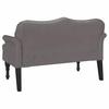 Chesterfield Bench with Cushions Gray 120.5 x 65 x 75 cm Faux Leather