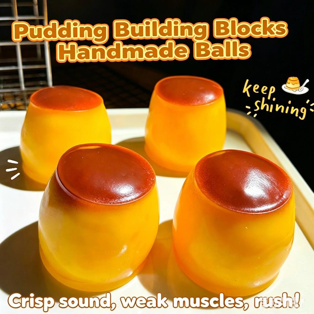 Juguete de Apretar Pudding de Caramelo Crujiente Nuevo y Caliente Asmr, Adorno Lindo para Escritorio para Alivio del Estrés para Todas las Edades, Pequeños Recuerdos para Oficina y Fiesta