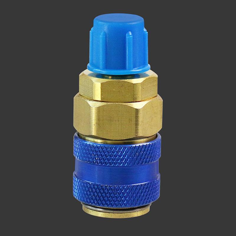 Car A/C Oil/Dye Injector 30Ml 1Oz With Low Side Quick Coupler Adapter 1/4 Air Conditioning Automotive Oiler Injection Syringe