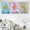 Abstract Flower Sunflower Wildflower Art Poster Print Retro Raissa Oltmanns Nude Sculpture Vase Canvas Painting Room Home Decor