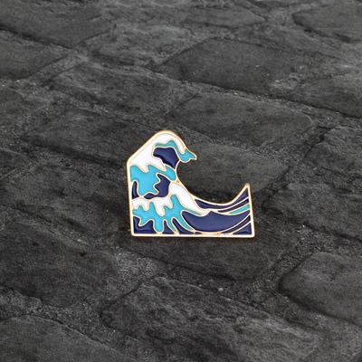 Fajne letnie wakacje biżuteria oceaniczna błękitna fala morska broszka mężczyźni kobiety odzież plecak akcesoria do toreb szpilki