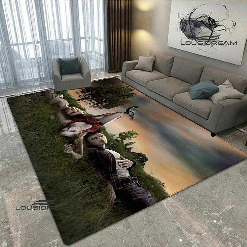 The Vampire Diaries Damon salvatore print carpet Yoga mat area rug room decor door mat Non -slip carpet kawaii rug Birthday Gift