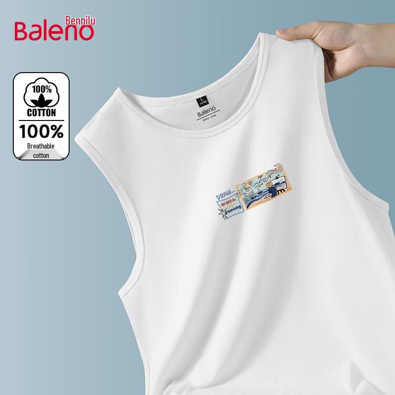 

Мужская свободная хлопковая майка с принтом Baleno L