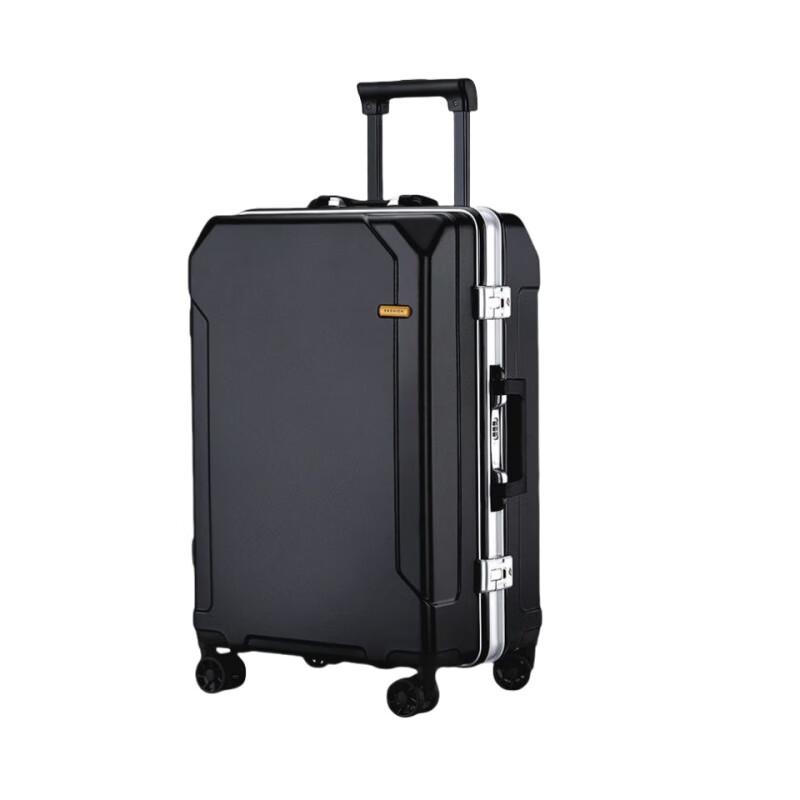 DESTINPAUL Silver Aluminum Frame PC Hardshell USB Charging Luggage 22-inch