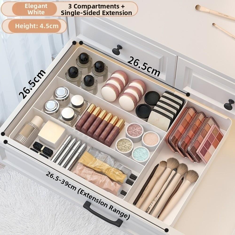 Makeup Storage Drawer Organizer Plastic Kitchen Storage Box New Drawer Divider Tray  Home Use