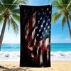 1Pc American Flag Glory Beach Towel, Quick Dry, Multi-Use for Beach Pool Gym Yoga Home Travel, Christmas, Halloween, Xmas Gift S929266