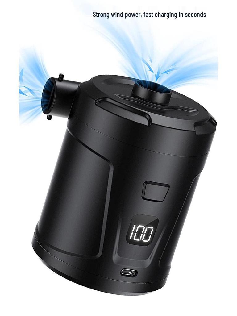Portable 5200mAh USB Air Pump with Digital Display for Inflatable Mattresses and Rings