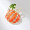 Fashion Halloween Rhinestone Pumpkin Brooches Pins For Women Clothing Coat Jewelry Accessories