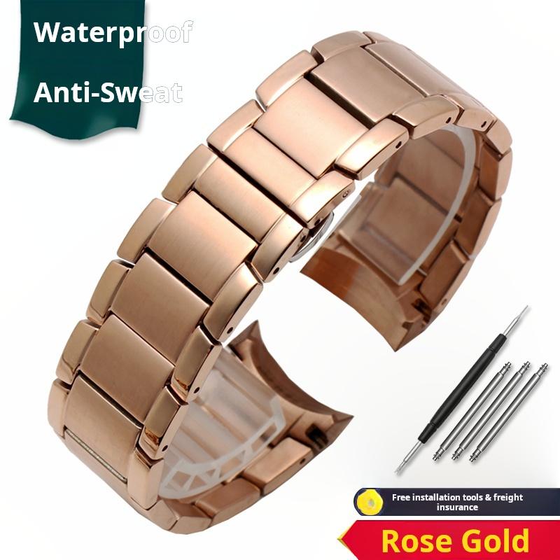 22mm men bracelet For Armani AR2447 AR2448 AR2434 AR2432 2433 2435 Curved end Solid stainless steel watchband Metal watch strap