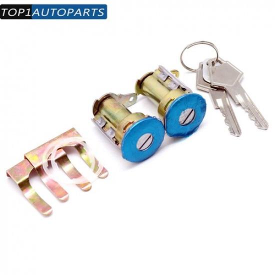 1Pair Door Lock Cylinder with Key Fit For Dodge B100 B200 W100 Trailduster