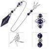 Of Faceted Pendulum Mystical Pendulum with Hexagram and Dreamcatcher Can Be Used As a Pendant or Charm To Ward Off Nightmares and Make Dreams Come