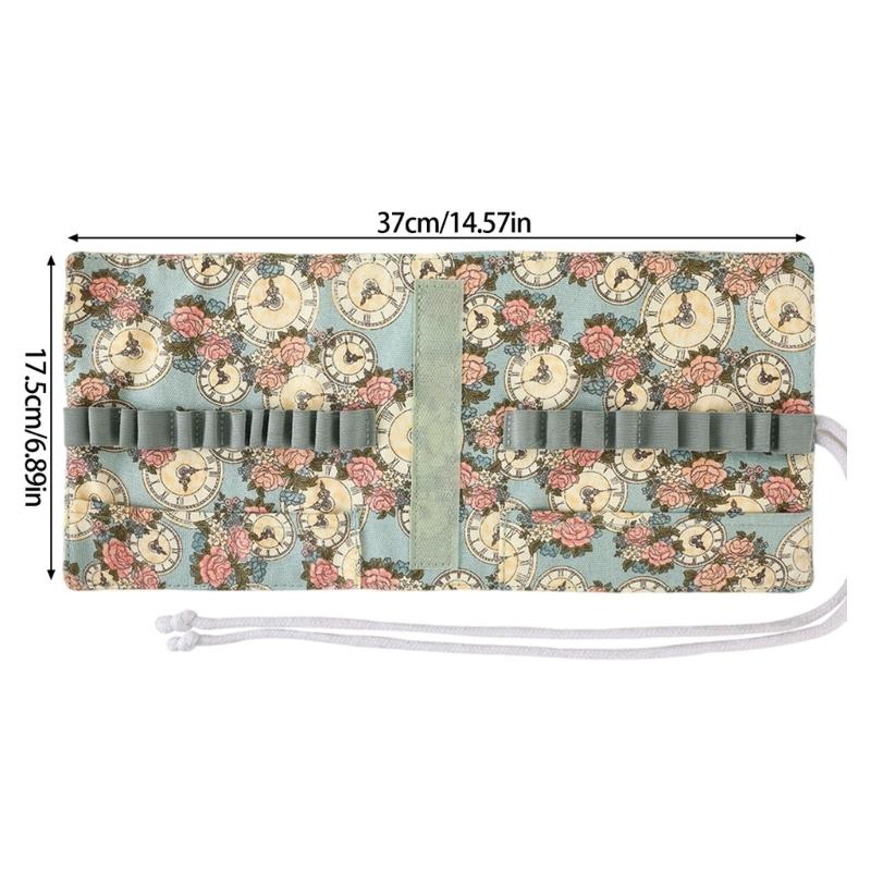 Oxford Cloth Crochet Hook Organiser Knitting Needle Storage Case For Knitting Tool and Crochet Craft Accessories Storage