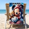 1pc Mickey3 Beach Towel with Custom Name, Beach/Swimming/Bath/Picnic/Camping Towel, Suitable for Seaside Beaches