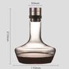Red Wine Decanter Multifunctional Glass for Kitchen Restaurant Cafe Style B
