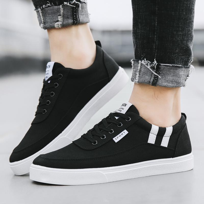 

2025 new canvas shoes men s low-top casual student shoes men s trendy shoes Korean version of trendy versatile board shoes men s shoes 39
