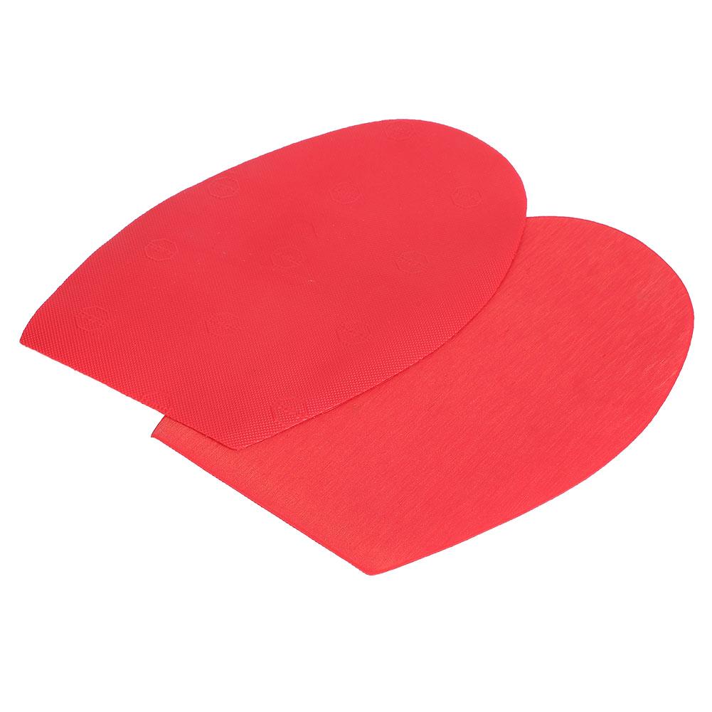 1 Pair Shoes Repair Rubber Soles Wear Resistant Rubber Heels Anti Slip Outsoles (Red)