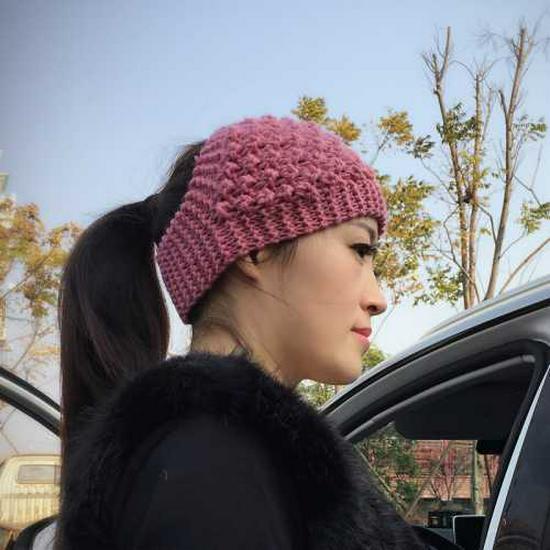 Women's Autumn/Winter Korean Knitted Wide-Brim Headband: Warm Wool Headgear with Flower for Hair & Head Protection