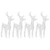 LED Reindeer Set 4 Pcs. Cold White 160 LEDs Acrylic