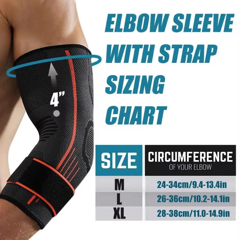 Elbow Compression Sleeve Support Brace for Arthritis Pain Relief Stretch Arm Warmers Guard Pads for Men Women