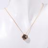Twelve Zodiac Constellation Necklace - Double-sided Pendant Necklace with Zirconium Drop Pendant and Hollow Chain Around The Collarbone.