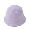 Autumn and winter new imitation rabbit fur bucket hat women's fashion street shot warm hat thickened dome versatile fisherman hat